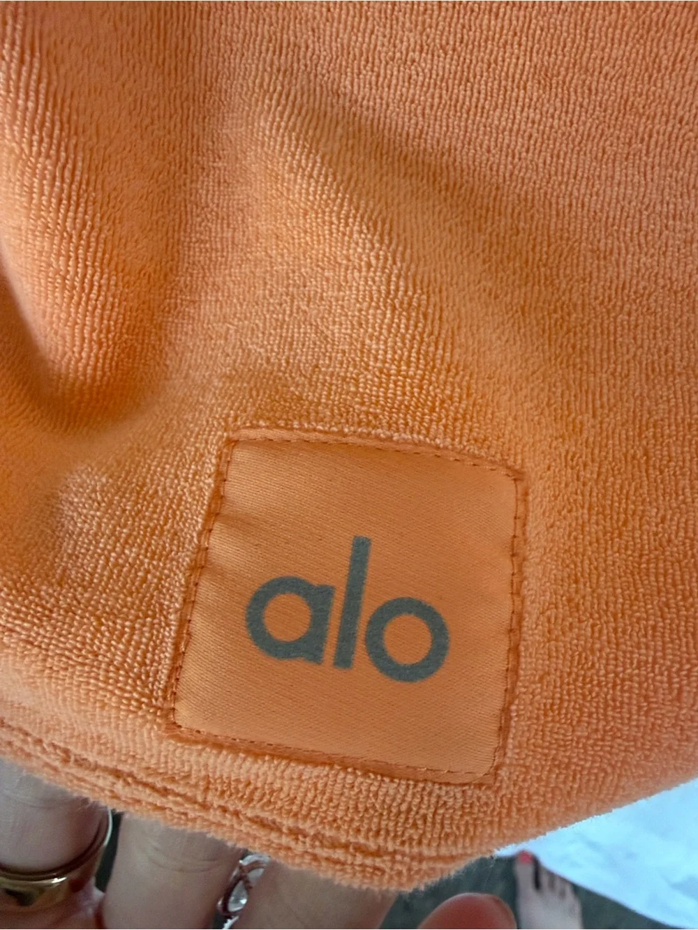 RARE ALO Yoga Peach Orange Square Neck Crop Top